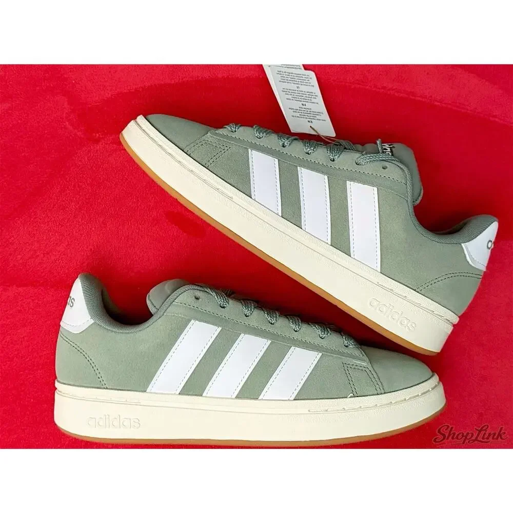 adidas women Grand Court Alpha Shoes Size 9 Green With Gum Sole BNIB - Picture 2 of 7